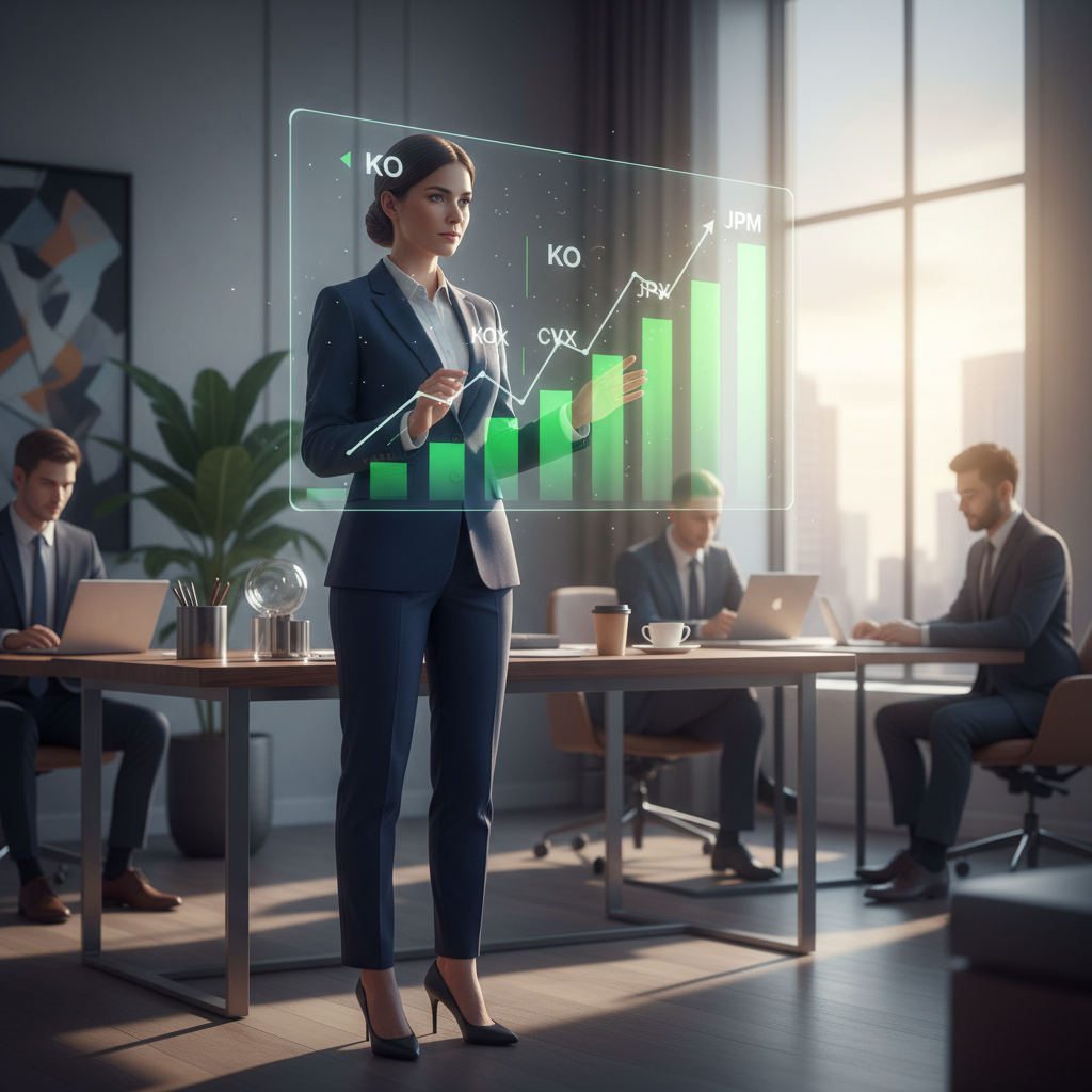 Um investidor sênior analisando gráficos de dividendos em um tablet moderno